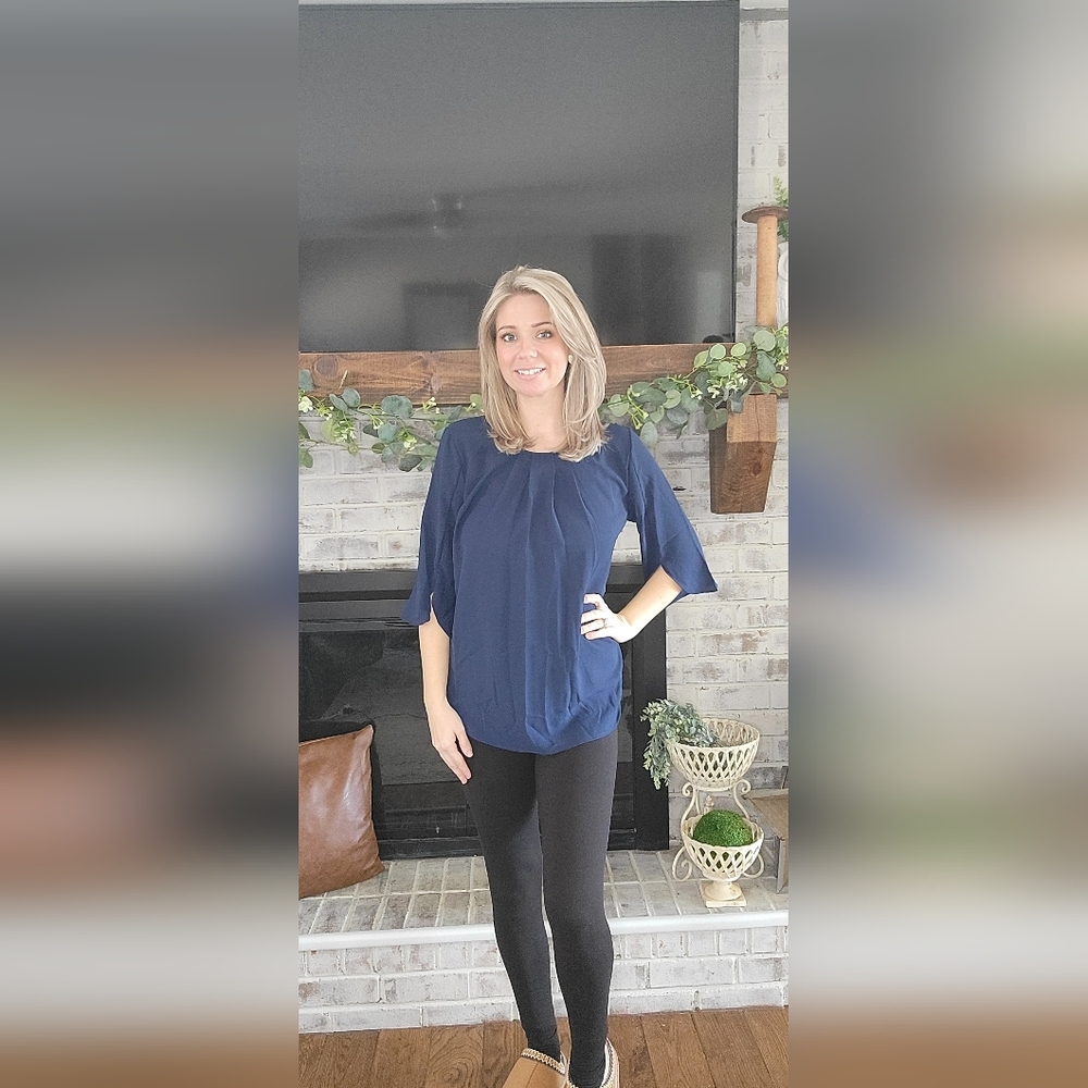 Chic Navy Blouse